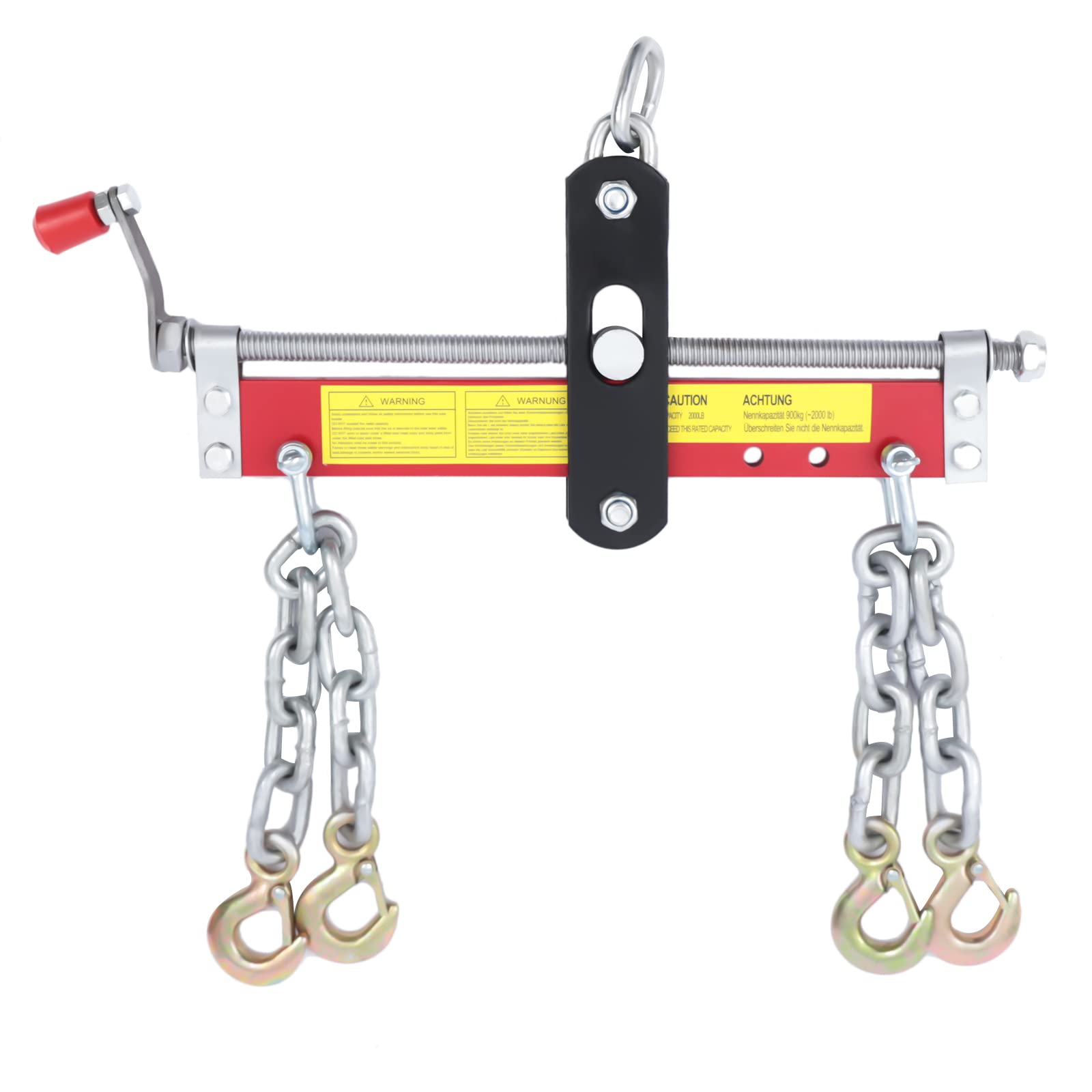 Esyogen Positionierer Werkstattkran 260 mm-315 mm Motorkran Hebekran Traverse Kran mit 4 Ketten ausgestattet für Werkstattkränen,900kg von Esyogen