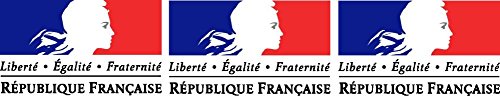 Etaia - 3X Premium Aufkleber - 2,5x4 cm - Fahne/Flagge von Frankreich Liberte Egalite Freiheit Sticker Auto Fahrrad Motorrad von Etaia