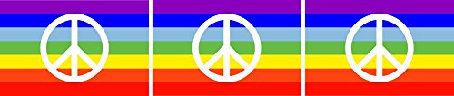 Etaia ® - 2,5x4 cm - 3X Mini Auto Aufkleber Fahne/Flagge Regenbogen Rainbow Peace Frieden kleine Sticker Fahrrad Motorrad Bike von Etaia