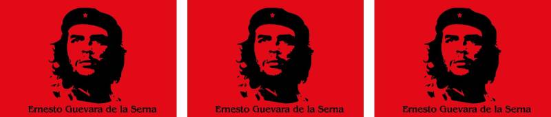 Etaia 2,5x4 cm - 3X Mini Aufkleber Che Guevara rot Revolution kleine Sticker Auto Fahrrad Motorrad Handy von Etaia