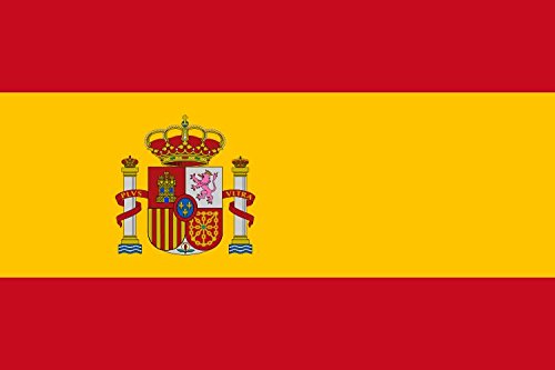 Etaia 5,4 x 8,4 cm Auto Aufkleber Fahne Flagge von Spanien mit Wappen Espana Spain Sticker Motorrad Bike Europa Länder von Etaia