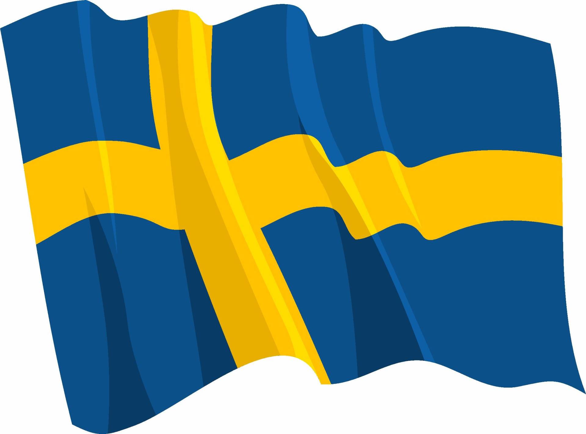 Etaia - 8x10,5 cm Auto Aufkleber wehende Fahne/Flagge von Schweden Sverige Sticker Motorrad Handy Länder Europa von Etaia
