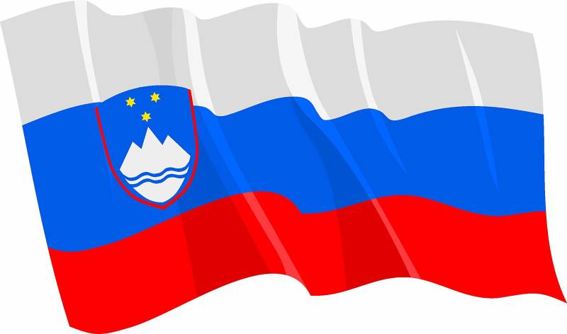 Etaia - 8x13 cm Auto Aufkleber wehende Fahne/Flagge von Slowenien Slovenija Europa Länder Sticker Motorrad Handy von Etaia