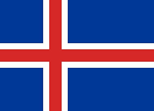 Etaia5,4x8,4 cm - Auto Aufkleber Fahne/Flagge von Island Iceland Sticker Motorrad Europa Länder von Etaia
