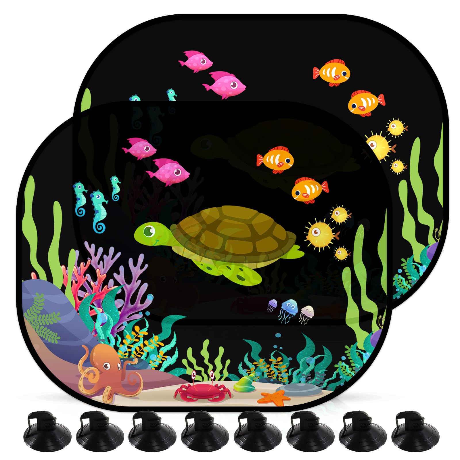 Sonnenschutz Auto Baby,44x35cm Sonnenschutz für Auto,Universeller Auto Sonnenblende mit UV Schutz,Turtle Motiv,mit 8 Saugnäpfen für Baby Kinder Mädchen Jungen Sonnenschutz Auto Baby,44x35cm Sonnenschutz für Auto,Universeller Auto Sonnenblende mit UV Schutz,Turtle Motiv,mit 8 Saugnäpfen für Baby Kinder Mädchen Jungen von Eteiylt