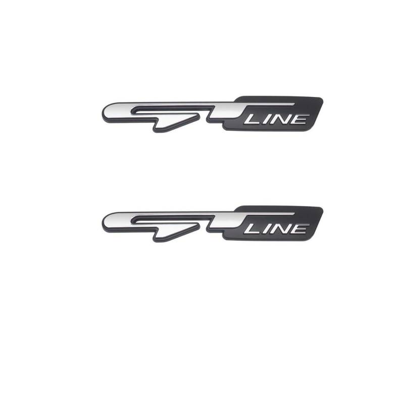 Ethmuntha Für Peugeot 3008 5008 2008 208 508 308 408 508 hinten Kofferraum G T Line Logo Aufkleber Emblem Aufkleber 11,2 x 1,4 cm, 2 Stück von Ethmuntha