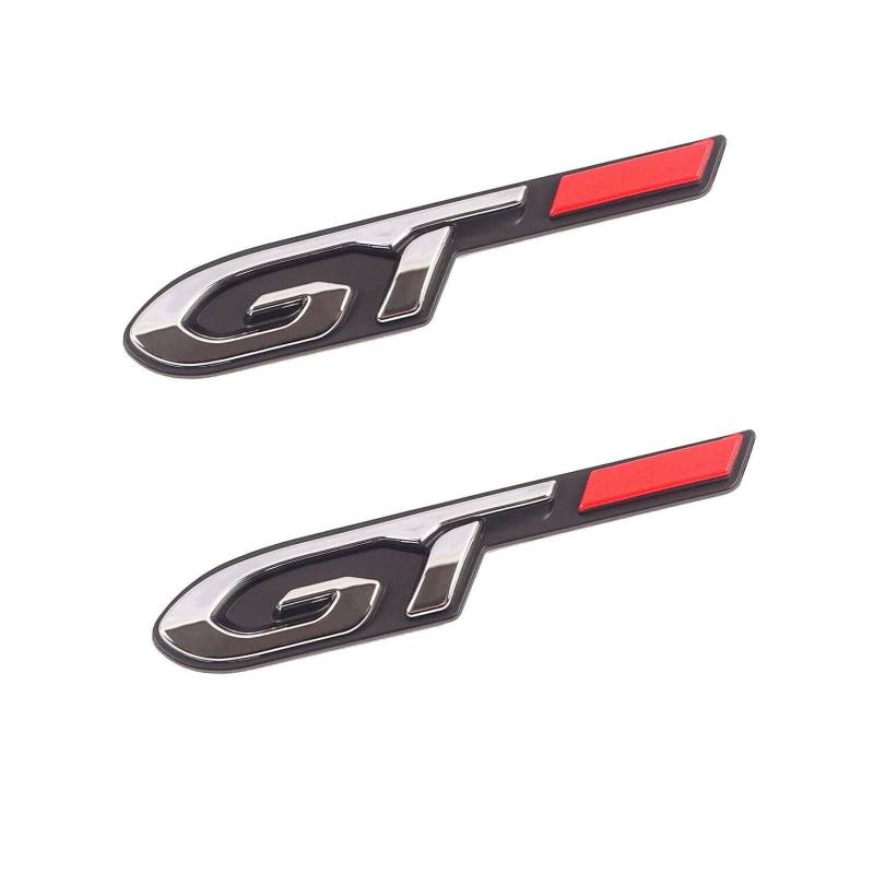 Ethmuntha Für Peugeot 3008 5008 208 508 308 408 508 508 hinten Kofferraum G T Logo Aufkleber Emblem Aufkleber Silber 9,6 x 1,8 cm 2 Stück von Ethmuntha