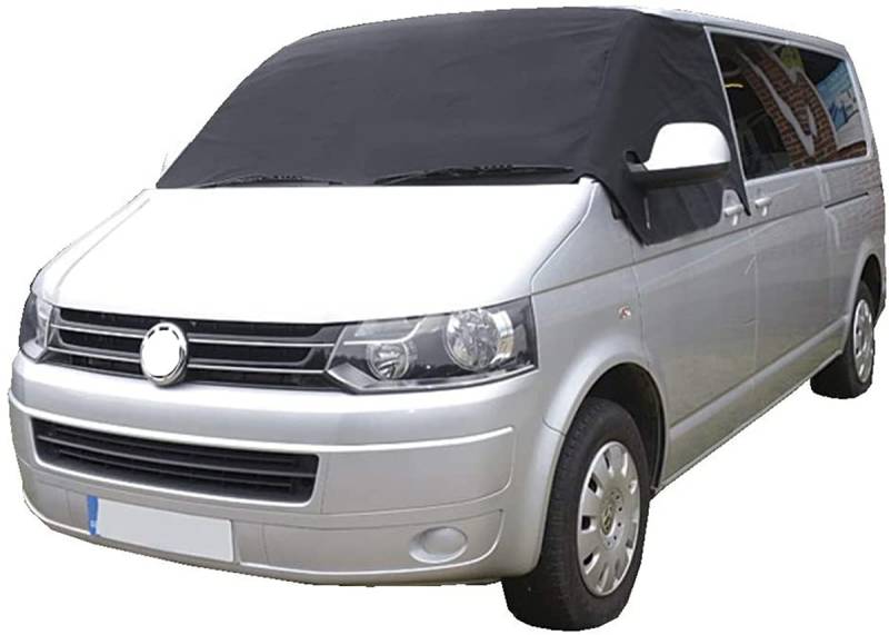Auto Abdeckung T5 Fensterfront Scheibenabdeckung Eisschutz Scheibenabdeckung 600D Dickes Oxford-Tuch Windschutzscheibenabdeckung Anti Frost, Ice, Staub für V VV T5 Wohnmobil von Etomvoop