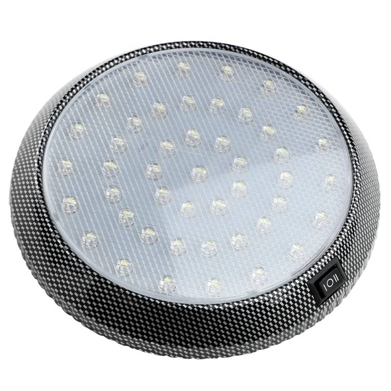 Etomvoop Auto-Innenleuchte, 46 LEDs, DC, 12 V, Innenleuchte, mit Schalter, für Wohnwagen, Wohnmobil, Boot, Küche, Wohnzimmer (1) von Etomvoop