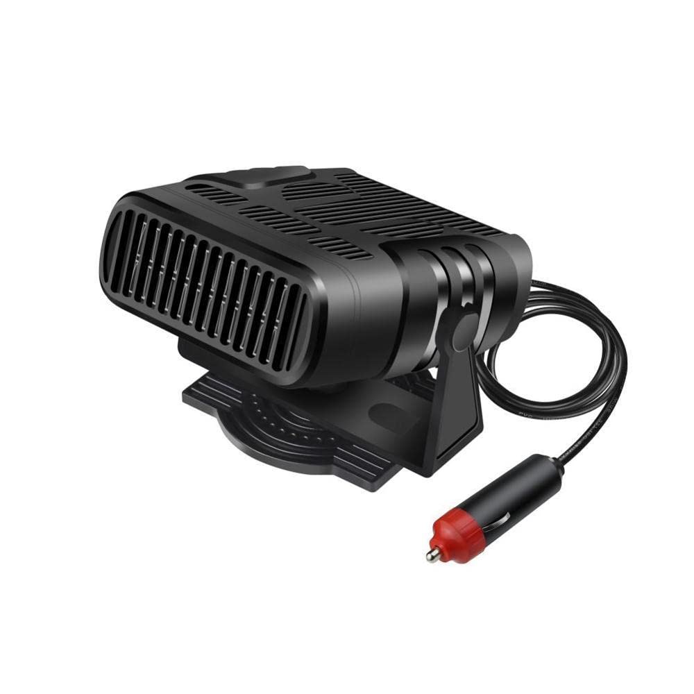 Etomvoop Tragbare Auto Heizlüfter, 12V 120W Auto Windschutzscheibenheizung Lüfter Heizung Entnebelung Entfroster mit 360 ° drehbarer Basis für Auto SUV Wohnmobil (12V 120W) von Etomvoop