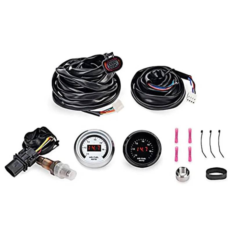 Etyrerre 1 Satz Racing 30-4110 AFR 52 mm Breitband O2 UEGO Controller Luft-Kraftstoff-Verhältnisanzeige AFR mit 4,9 LSU Sauerstoffsensor 0258017025 von Etyrerre