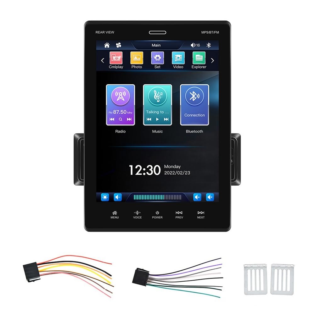 Etyrerre Autoradio Simple Din Carplay Android Auto Touchscreen 9,5 Zoll Stereo Auto mit Link Spiegel Bluetooth FM USB von Etyrerre