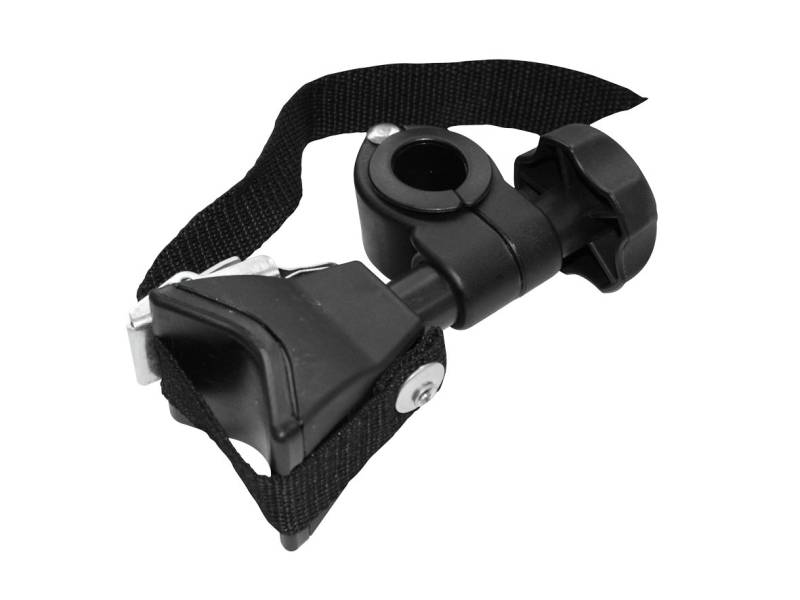 EUFAB 11230 Rahmenhalter kurz, für U-Bügelrohr: Ø 2,5-3,0 cm, 10,5 cm Länge, Schwarz von EUFAB