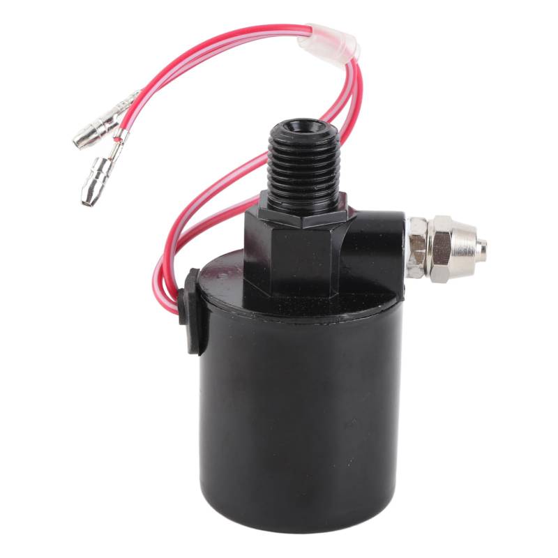 12 V/24 V Universal Car Electric Air Ventil 200psi Magnetventil 1/4in OD -Schlauchkompression für Fahrzeug -Motorradlufthorn (BLACK) von Eujgoov