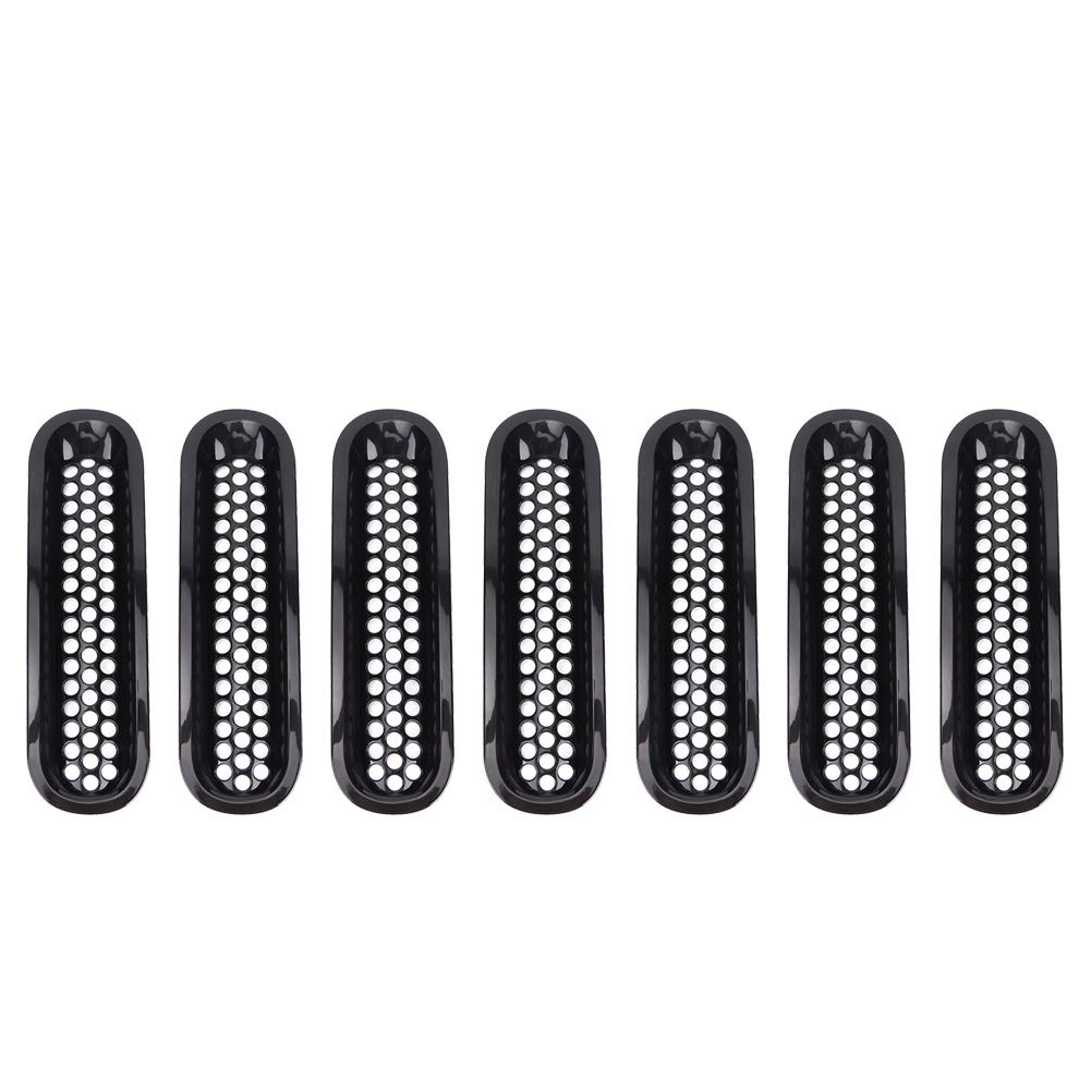 7 Stück ABS Black Frontgrill Cover Direkter Bolton Ersatz ohne Bohrungen Erforderlich 7 Stück ABS Black Frontgrill Cover Direkter Bolton Ersatz ohne Bohrungen Erforderlich von Eujgoov