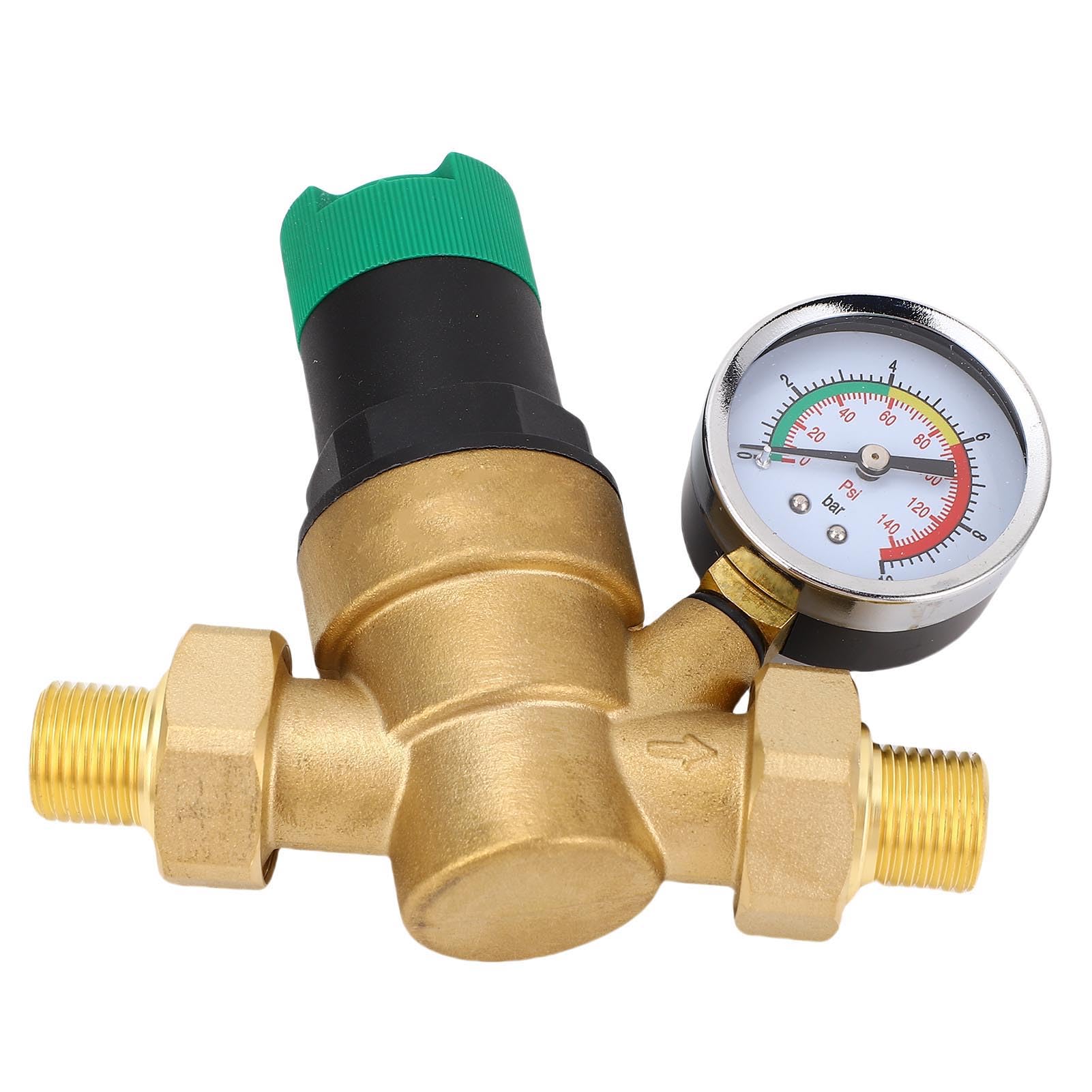 Eujgoov Wasserdruckregler Messing Multifunktionaler Einstellbarer Filter Wasserdruckregler für Wohnmobil (3/4 Zoll (DN20)) von Eujgoov