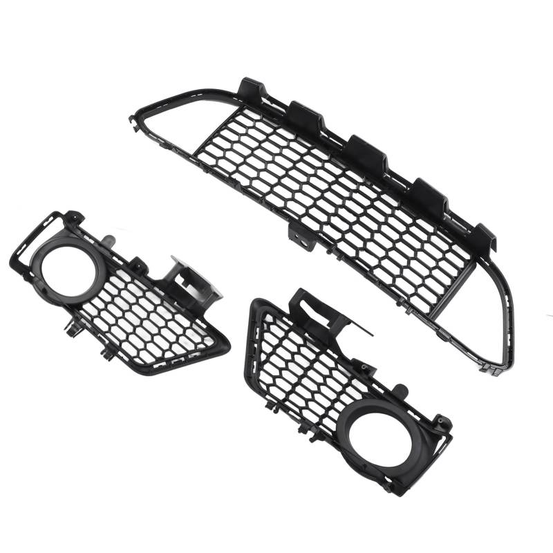 Mesh Front Stoßstange-Kühlergrillset mit Nebellichtgrillen, Langlebigem Material für 3 Serien F30 2015-2019, Ersatzinstallation für Autoenthusiasten von Eujgoov