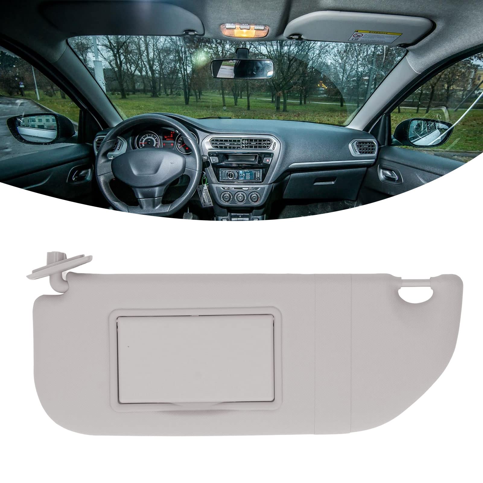 Sonnenblende auf der Fahrerseite, Auto-Ersatzteil, Anti-UV, kompakt, verschleißfest, innen, Sonnenblende, grau, 98038432DS, Blendschutz für Auto Sonnenblende auf der Fahrerseite, Auto-Ersatzteil, Anti-UV, kompakt, verschleißfest, innen, Sonnenblende, grau, 98038432DS, Blendschutz für Auto von Eulbevoli