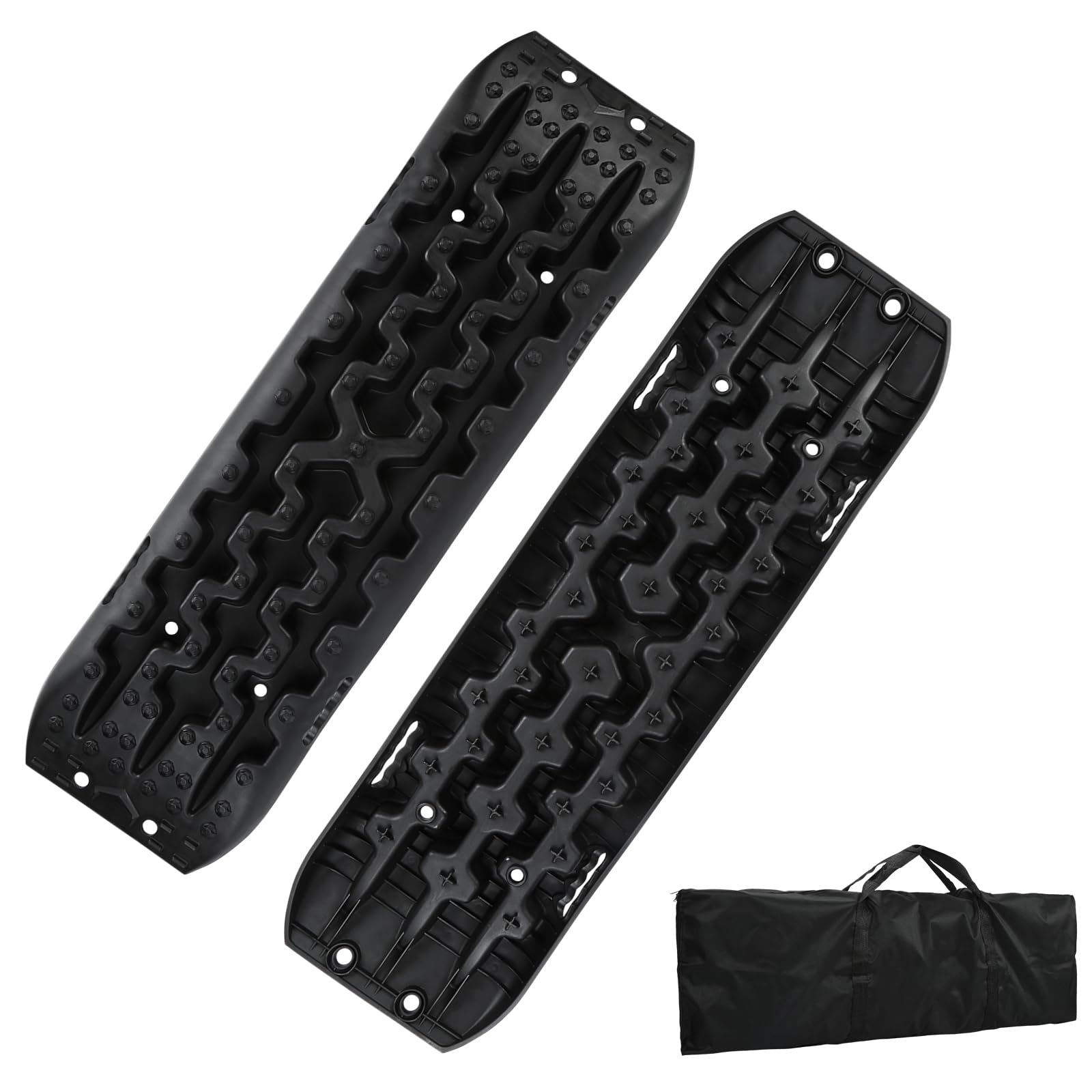 Eulenke 2Stück Anfahrhilfe Traktionsmatte Offroad, 10T Last Traktionsplatten mit Aufbewahrungstasche, Sand Schnee Recovery Board Tracks Mat, Traktionsmatte für Geländewagen Wohnmobil PKW LKW(Schwarz) Eulenke 2Stück Anfahrhilfe Traktionsmatte Offroad, 10T Last Traktionsplatten mit Aufbewahrungstasche, Sand Schnee Recovery Board Tracks Mat, Traktionsmatte für Geländewagen Wohnmobil PKW LKW(Schwarz) von Eulenke
