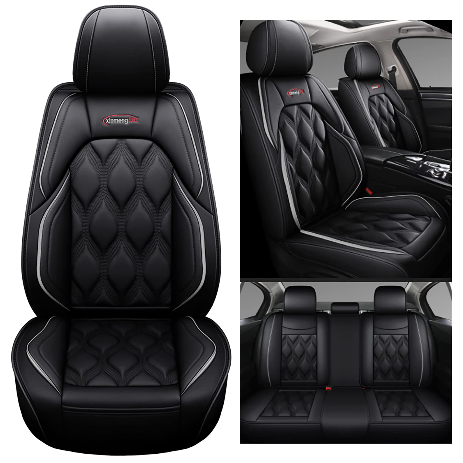 Eunncu Sitzbezüge Auto Universal Set Zubehör für Audi A6 C7 4G Avant A6 C7 4G Allroad A6 C8 Avant A6 C8 Allroad Autositzbezüge Wasserdichtes Leder Schwarzgrau Eunncu Sitzbezüge Auto Universal Set Zubehör für Audi A6 C7 4G Avant A6 C7 4G Allroad A6 C8 Avant A6 C8 Allroad Autositzbezüge Wasserdichtes Leder Schwarzgrau von Eunncu
