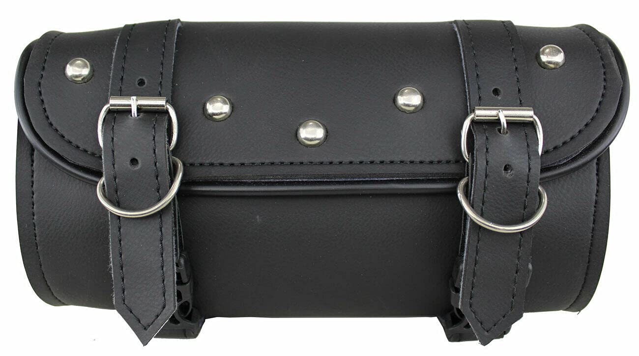 Motorrad Werkzeugtasche, Werkzeugrolle, Biker Chopper PU Leder Toolbag Universal Lenkerrolle Werkzeugtasche, Werkzeugrolle mit Chrom-Nieten Motorrad Werkzeugtasche, Werkzeugrolle, Biker Chopper PU Leder Toolbag Universal Lenkerrolle Werkzeugtasche, Werkzeugrolle mit Chrom-Nieten von Euro Stars