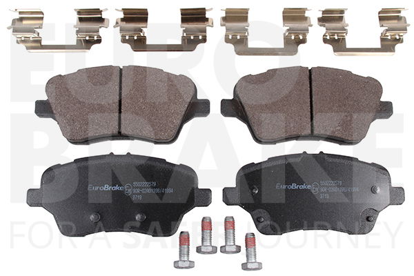 Bremsbelagsatz, Scheibenbremse Vorderachse Eurobrake 5502222579 von Eurobrake