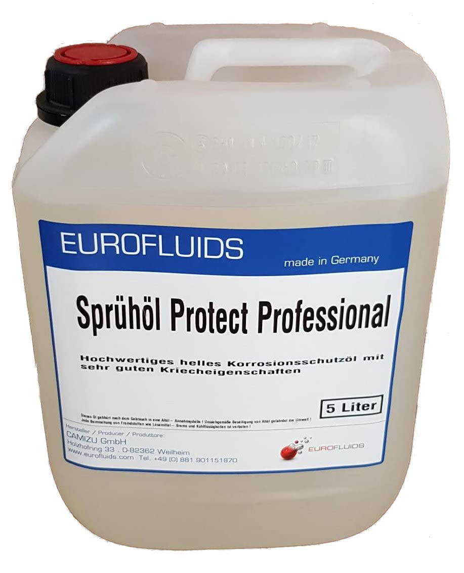 Eurofluids Sprühöl Protect Professional Kriechöl Korrosionsschutz Öl hell hochrein | 5-Liter-Kanister von Eurofluids