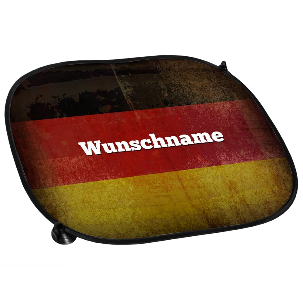 Sonnenschutz mit Namen und Motiv Deutschlandflagge | Auto-Sonnenschutz personalisiert | Sonnenblende mit Wunschnamen Sonnenschutz mit Namen und Motiv Deutschlandflagge | Auto-Sonnenschutz personalisiert | Sonnenblende mit Wunschnamen von Eurofoto