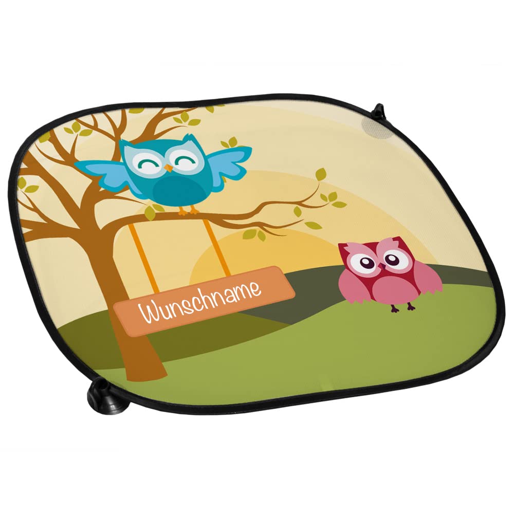 Sonnenschutz mit Namen und Motiv Eulen | Auto-Sonnenschutz personalisiert | Sonnenblende mit Wunschnamen Sonnenschutz mit Namen und Motiv Eulen | Auto-Sonnenschutz personalisiert | Sonnenblende mit Wunschnamen von Eurofoto