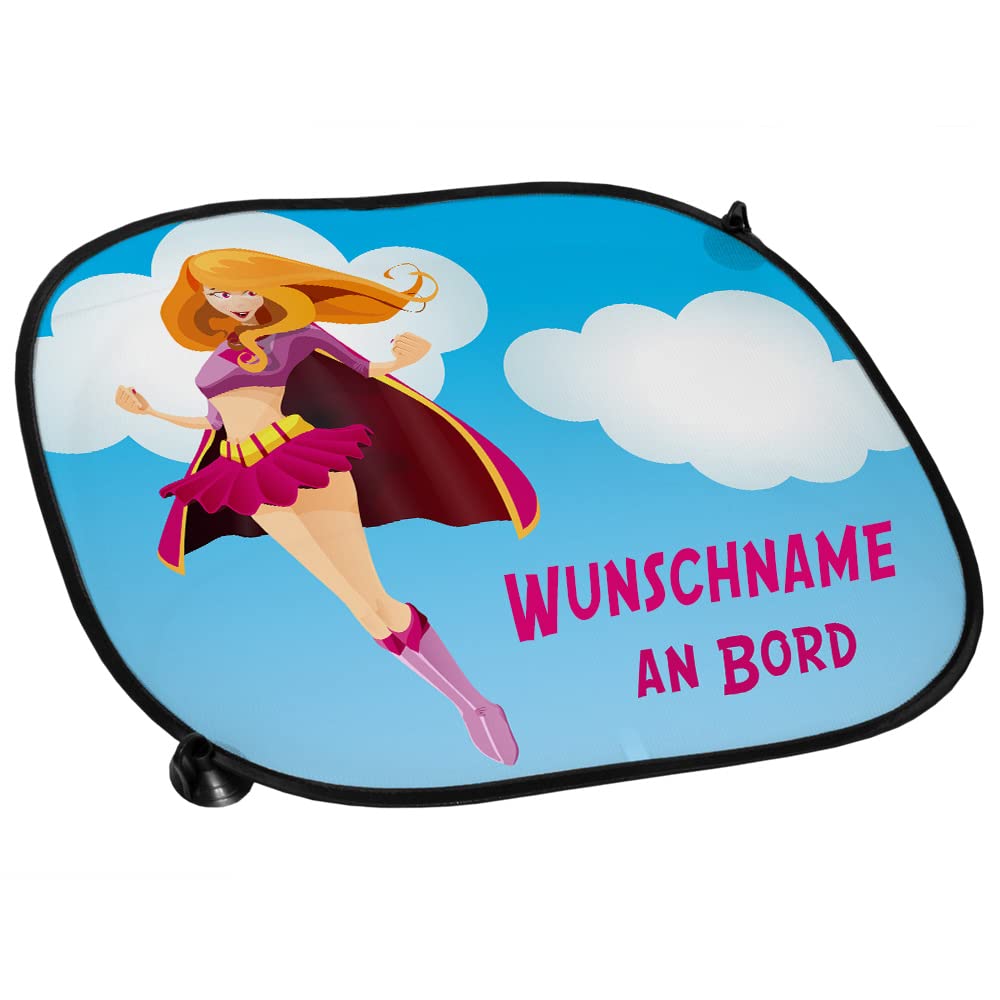 Sonnenschutz mit Namen und Motiv Supermädchen | Auto-Sonnenschutz personalisiert | Sonnenblende mit Wunschnamen Sonnenschutz mit Namen und Motiv Supermädchen | Auto-Sonnenschutz personalisiert | Sonnenblende mit Wunschnamen von Eurofoto