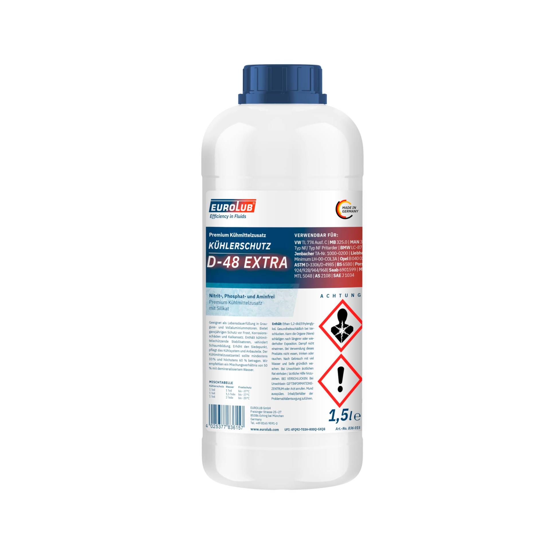 EUROLUB 836015 Kühlerschutz D-48 Extra, 1,5 Liter von EUROLUB