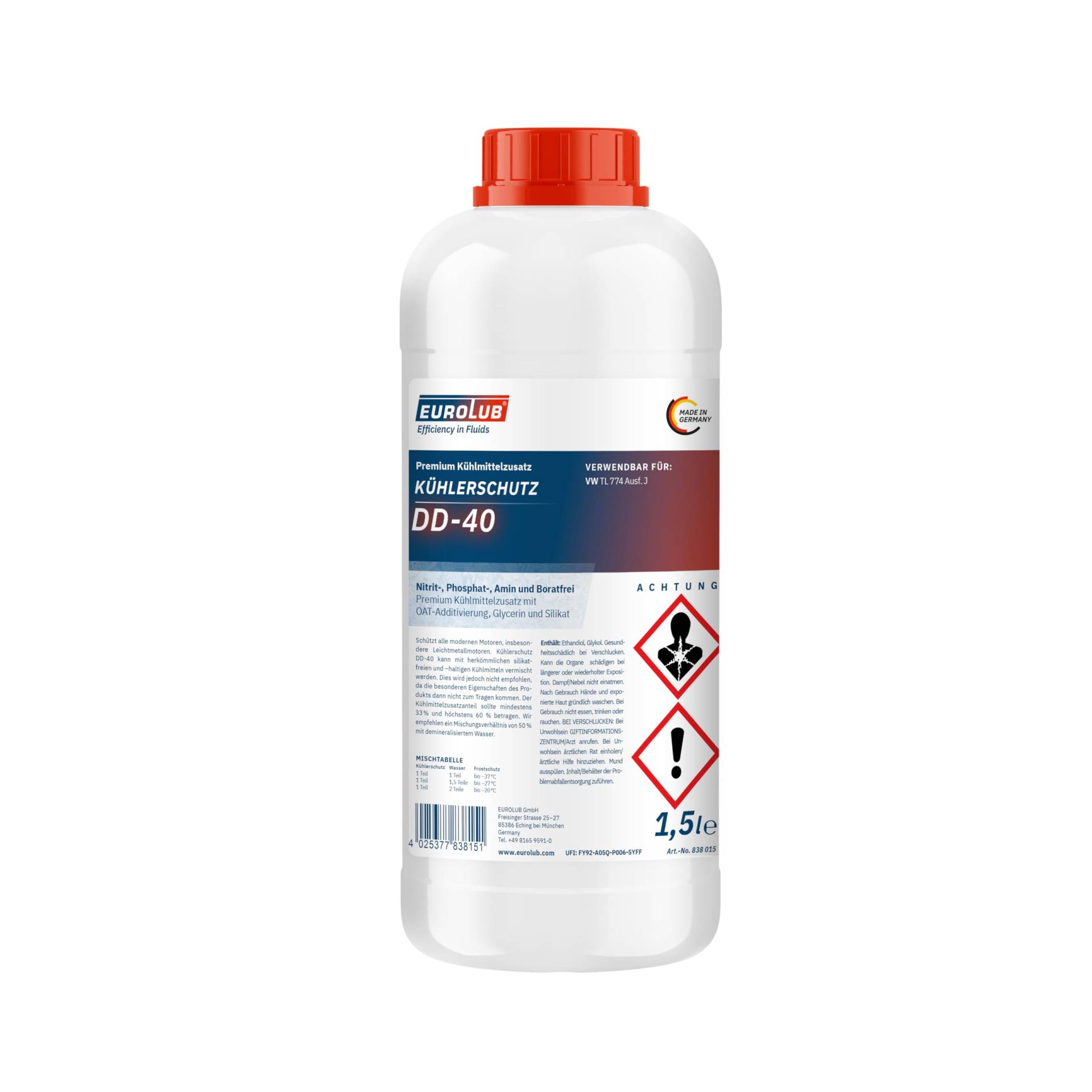 EUROLUB Kühlerschutz DD-40, 1,5 Liter EUROLUB Kühlerschutz DD-40, 1,5 Liter von EUROLUB