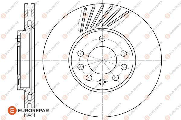 Bremsscheibe Eurorepar 1618876780 von Eurorepar