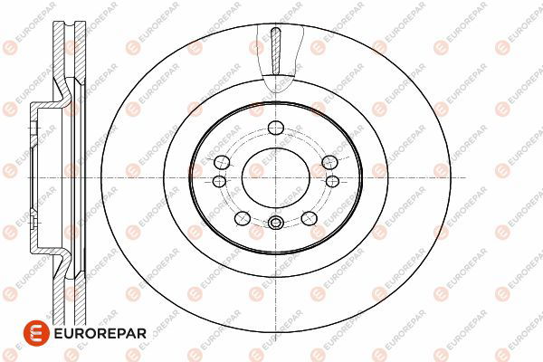 Bremsscheibe Vorderachse Eurorepar 1642758380 von Eurorepar