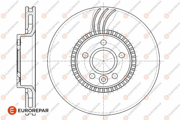 Bremsscheibe Vorderachse Eurorepar 1642779680 von Eurorepar