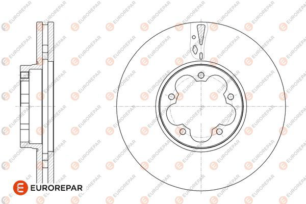 Bremsscheibe Vorderachse Eurorepar 1676014180 von Eurorepar