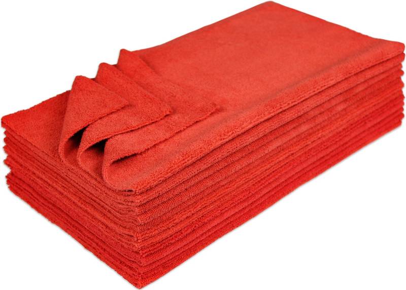 Eurow Microfiber Reinigungstücher, 40,6 x 40,6 cm, 300 gsm, Ultraschall-Schnitt, 12 Stück von Eurow