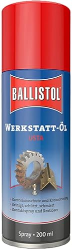Eva Shop® Ballistol Premium Werkstattöl 500ml Werkstatt-Öl Spray 400ml hoher Rostschutz mit Wachs Kontaktspray USTA (Spray 200ml) von Eva Shop