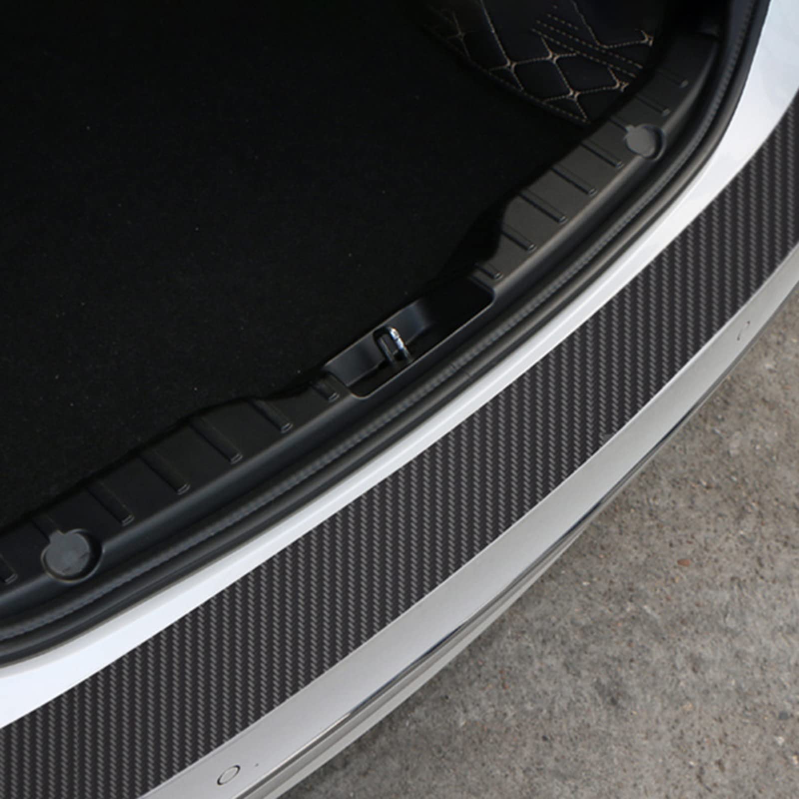 Ever TA Auto Kohlefaser Stoßstangenschutz Heckstoßstange Ladekantenschutz, für Sko-da Karoq Anti Scratch Aufkleber Styling ZubehöR Ever TA Auto Kohlefaser Stoßstangenschutz Heckstoßstange Ladekantenschutz, für Sko-da Karoq Anti Scratch Aufkleber Styling ZubehöR von Ever TA