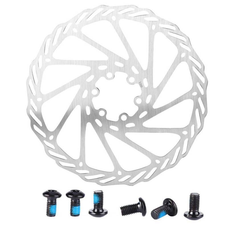 Bike Disc Bremsscheiben, Edelahl Bremsscheibe Mounta Edelahl Bremsscheibe Fahrrad Bremsbelag Bremeil(180mm) von VWPEYY