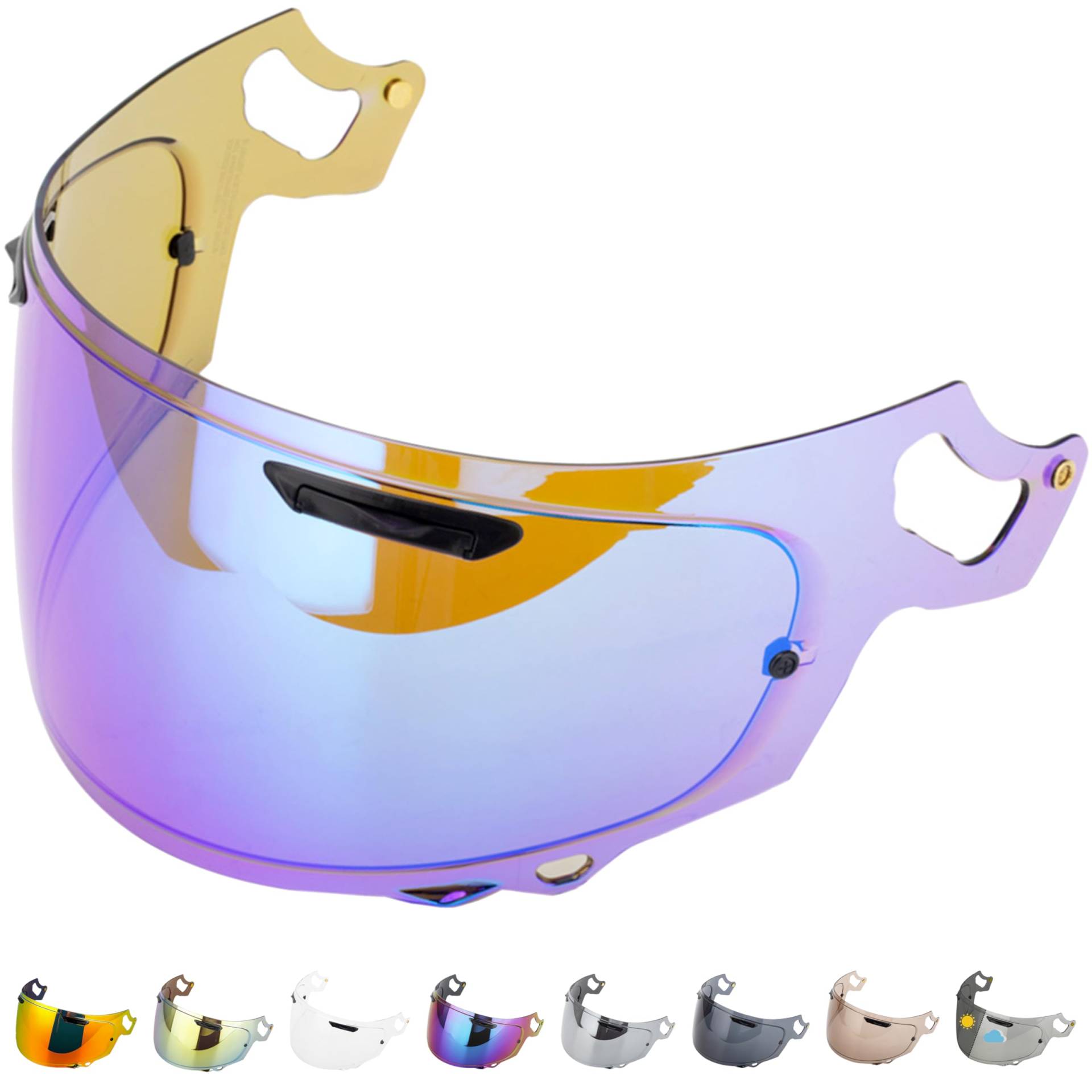 Everalo Kompatibel mit Arai Rx7v Visier - Vas v - Chaser X - Rx7x - Quantum X - Quantic - Signet X - Defiant X - Concept X - Profile V - Qv Pro Vas - Helmvisier Pinlock Ready (Blau) von Everalo