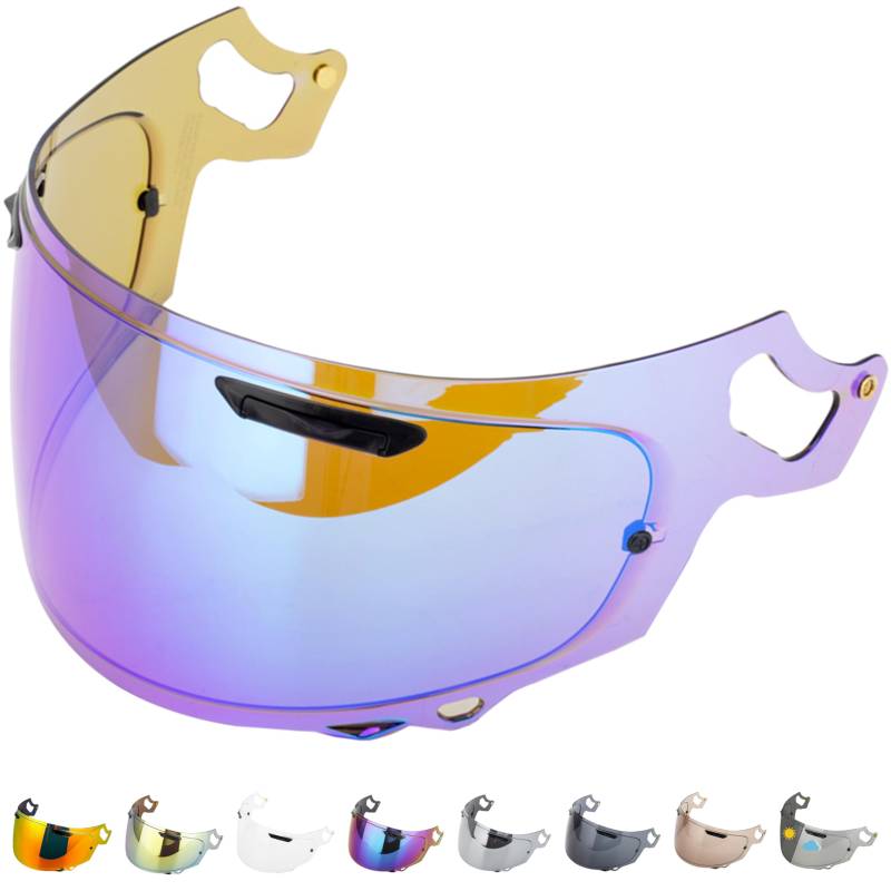 Everalo Kompatibel mit Arai Rx7v Visier - Vas v - Chaser X - Rx7x - Quantum X - Quantic - Signet X - Defiant X - Concept X - Profile V - Qv Pro Vas - Helmvisier Pinlock Ready (Blau) von Everalo