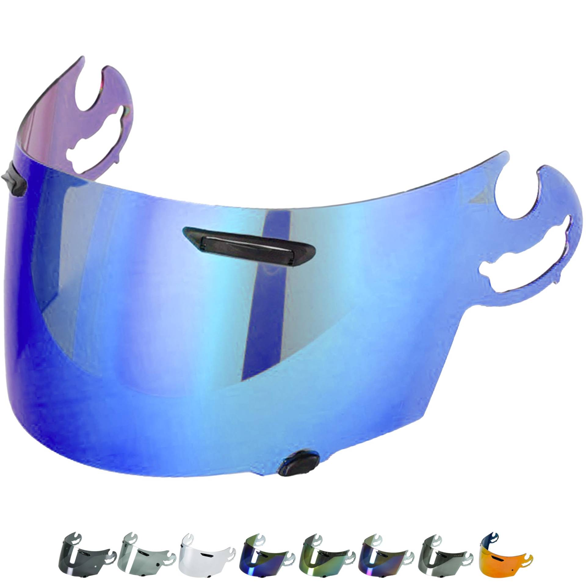 Everalo Kompatibel mit Arai Sai Visier - Rebel - Quantum ST - Rx7 GP - Chaser V - Axces 2 - Axces 3 - Quantum ST Pro - Vector 2 - Defiant - Corsair V - RR5 - Helmvisier SAI Pinlock (Blau) von Everalo