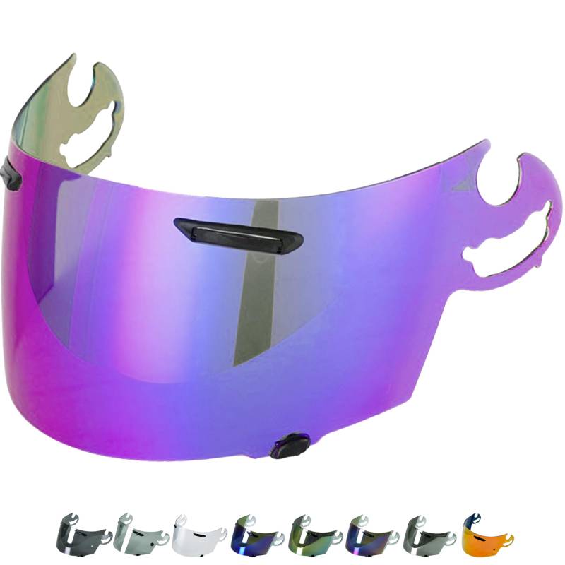 Everalo Kompatibel mit Arai Sai Visier - Rebel - Quantum ST - Rx7 GP - Chaser V - Axces 2 - Axces 3 - Quantum ST Pro - Vector 2 - Defiant - Corsair V - RR5 - Helmvisier SAI Pinlock (Regenbogen) von Everalo
