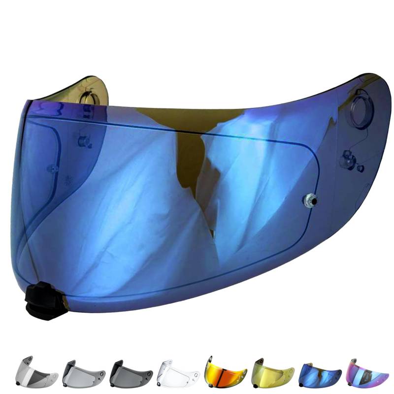 Everalo Kompatibel mit Hjc is 17 Visier - Fg17 - FgSt - C70 - C70n - HJ 20M - Helm visier hjc is 17 Pinlock Ready - Anti-Kratzer (Blau) von Everalo