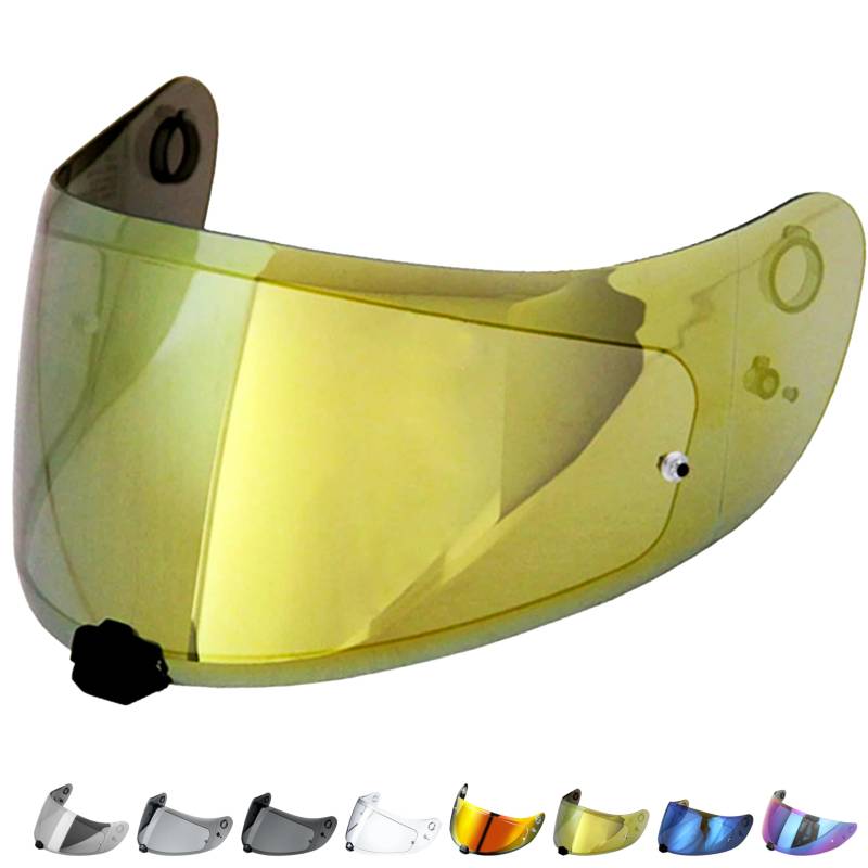 Everalo Kompatibel mit Hjc is 17 Visier - Fg17 - FgSt - C70 - C70n - HJ 20M - Helm visier hjc is 17 Pinlock Ready - Anti-Kratzer (Gold) von Everalo
