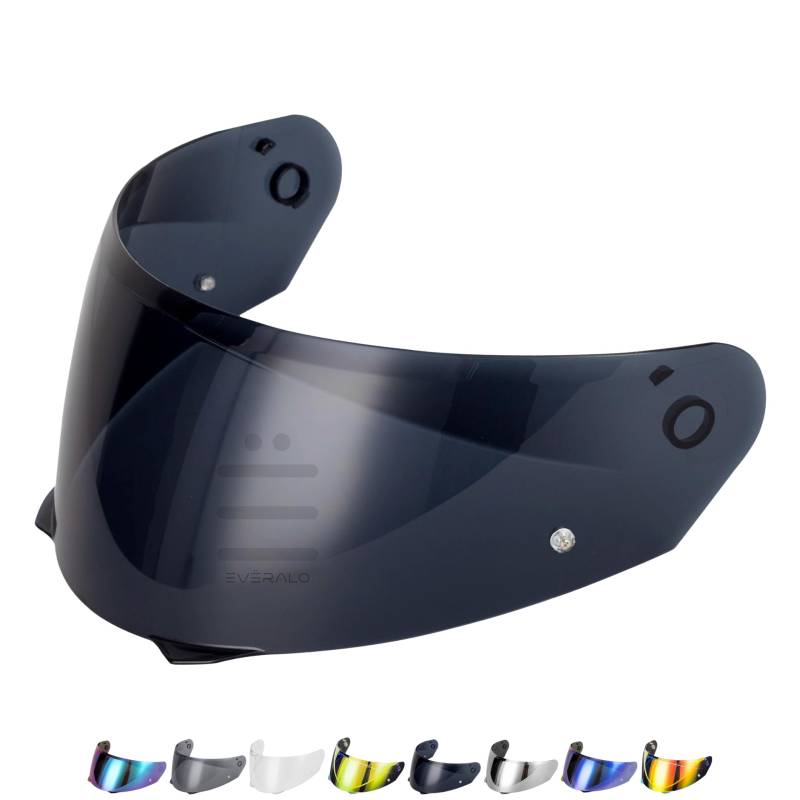 Everalo Kompatibel mit Hjc i90 Visier - i91 - Hj33 - Helmvisier Hj 33 Pinlock Ready - Anti-Kratzer und Anti-Beschlag (Schwarz 70%) von Everalo