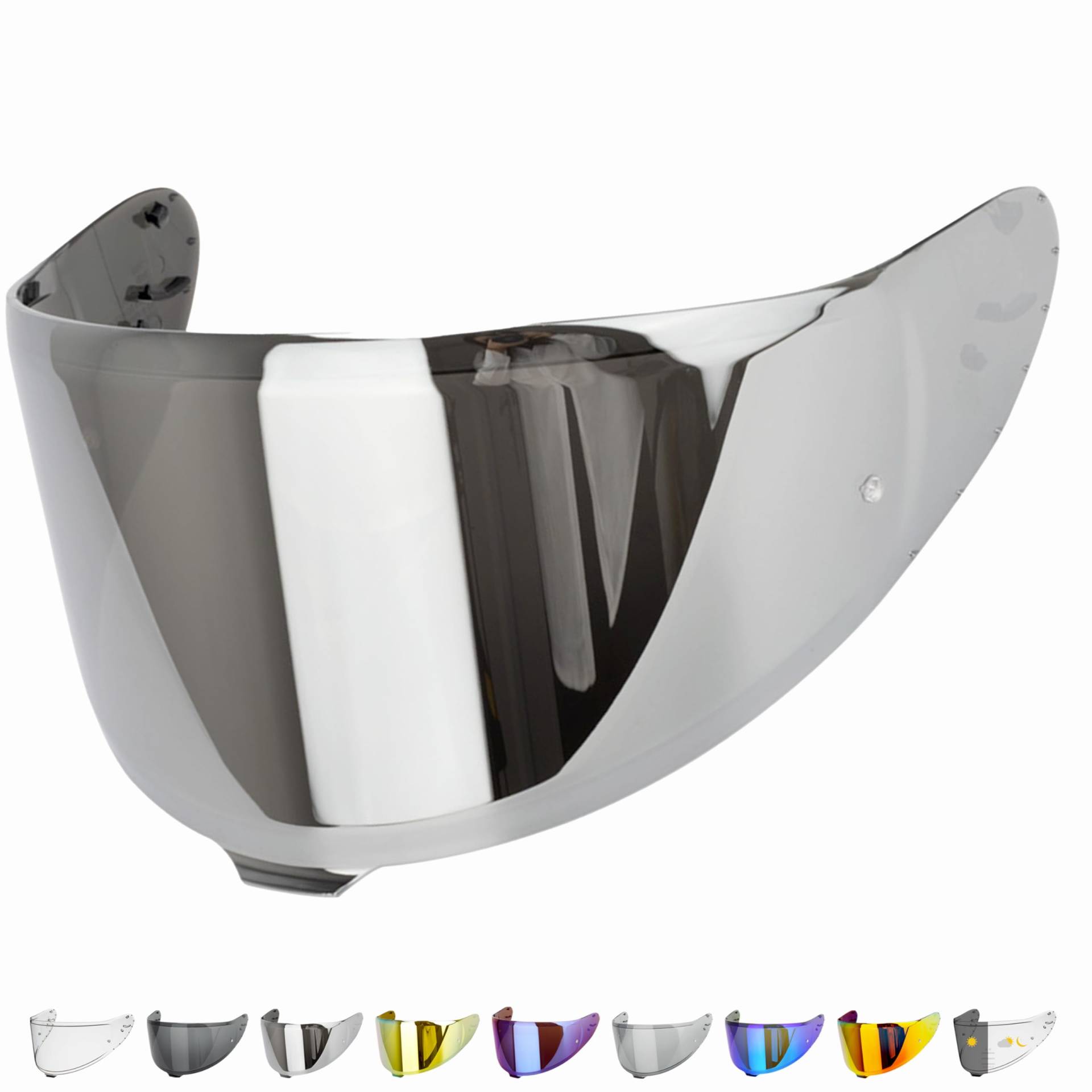 Everalo Kompatibel mit Shoei Nxr 2 Visier - Z8 - X15 - xSPR Pro - Cwr f2 - Cwr f2pn - Helmvisier Pinlock Ready Anti-Kratzer und Anti-Beschlag (Verspiegelt) von Everalo