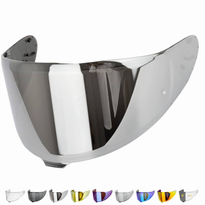Everalo Kompatibel mit Shoei Nxr 2 Visier - Z8 - X15 - xSPR Pro - Cwr f2 - Cwr f2pn - Helmvisier Pinlock Ready Anti-Kratzer und Anti-Beschlag (Verspiegelt) von Everalo