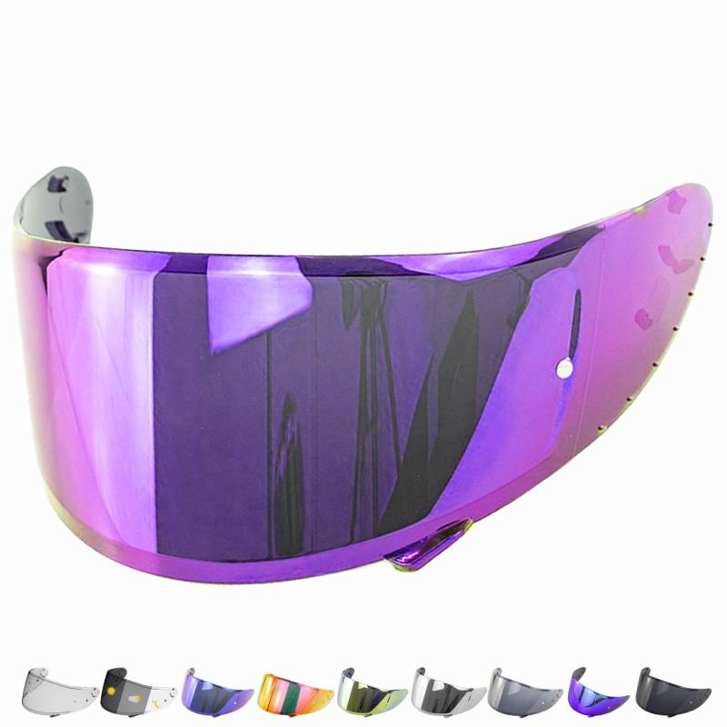 Everalo Kompatibel mit Shoei xspirit 3 Visier - Nxr - Ryd - Z7 - Rf1200 - X14 - Cwr 1 - Cwr f - Helmvisier Pinlock Ready - Nxr Visier Anti-Kratzer und Anti-Beschlag (Regenbogen) von Everalo